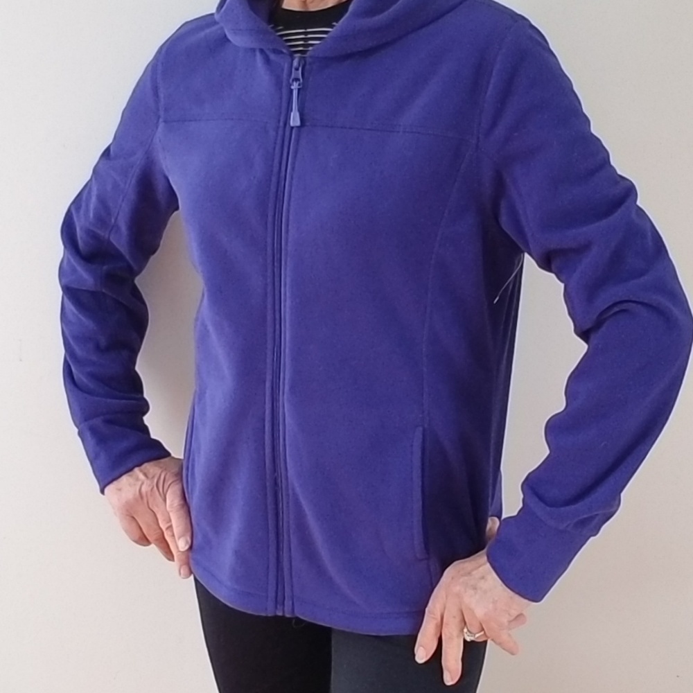 Danskin Now Women's Purple Zip Up Fleece Hoodie
